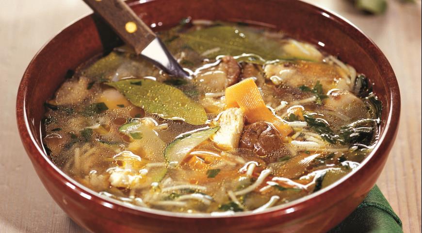 Грибной суп рецепт с вермишелью