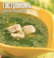 Зеленый суп с клецками