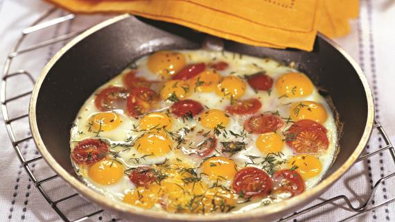 Рецепты яичницы с помидорами