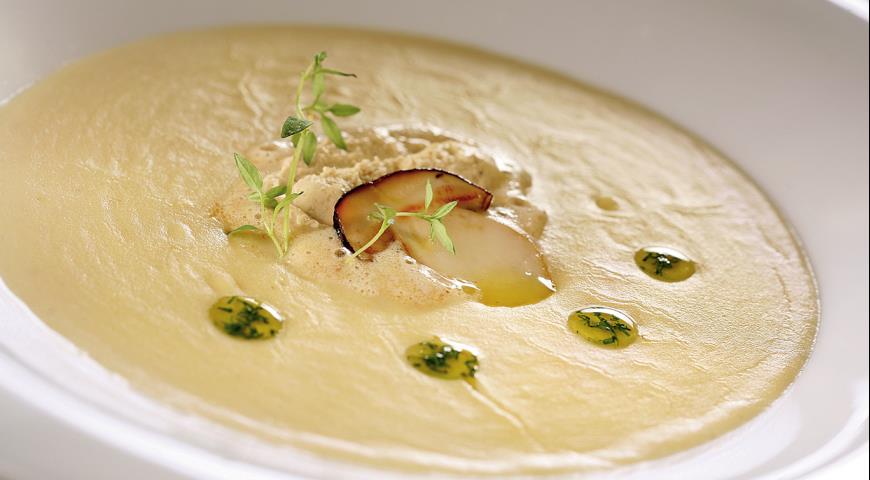 Рецепт Картофельный крем-суп с муссом из белых грибов