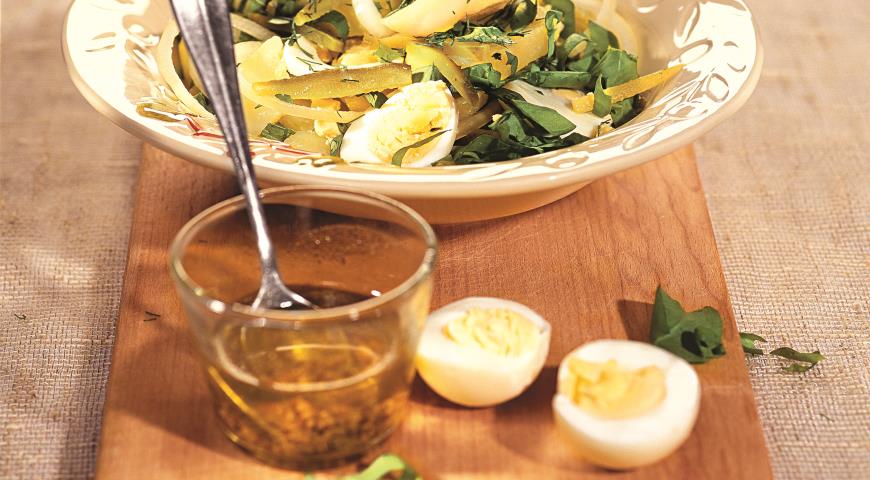 Рецепт Картофельный салат со щавелем
