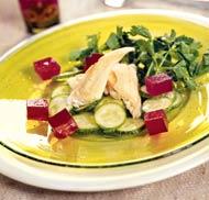 Рецепт Рыбный салат со свекольным желе и ароматным маслом