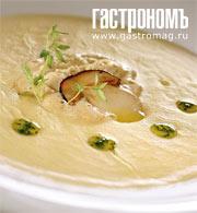 Картофельный крем-суп с муссом из белых грибов