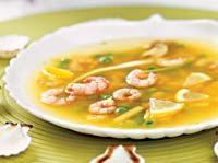 Вьетнамский суп с креветками и грибами