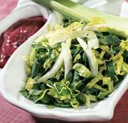 Салат из щавеля, шпината и сельдерея