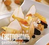 Домашний сыр с чатни из черники, грецкими орехами и листьями цикория