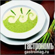Крем-суп из зеленой и белой спаржи