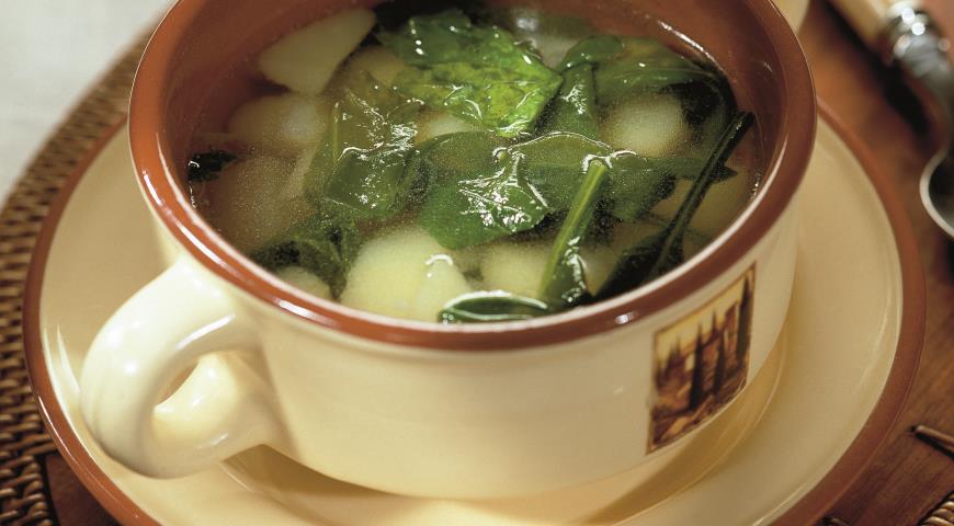 Рецепт Картофельный суп с черемшой