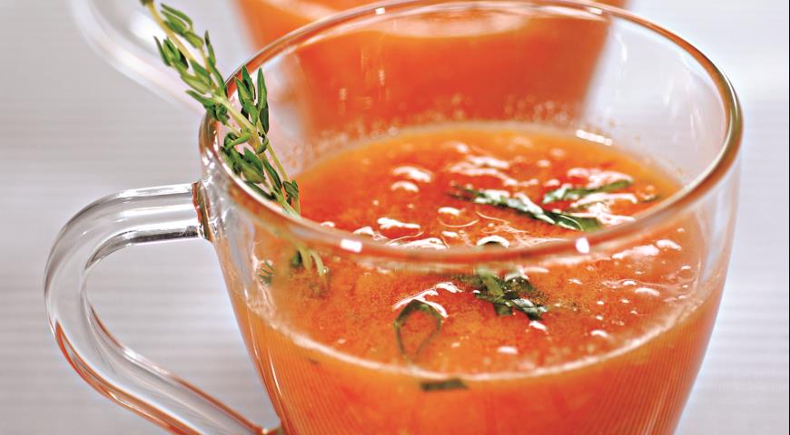Рецепт Суп-пюре из помидоров и базилика