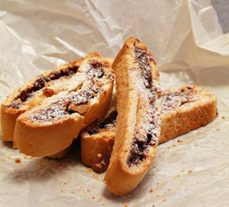 Рецепт Бискотти с начинкой из шоколада, сгущенки и грецких орехов