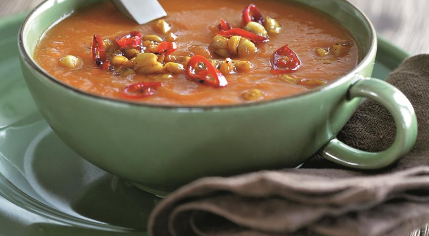 Рецепт Суп с кукурузой, перцем и тыквой
