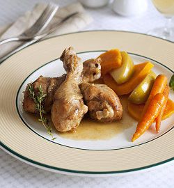 Рецепт Курица с бататом и мини-морковью в мультиварке