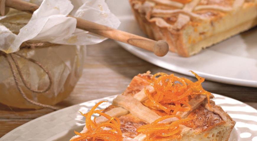 Рецепт Сладкий пирог с творогом и апельсиновой цедрой