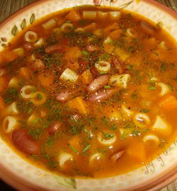 Рецепт Суп фасолевый с макаронами