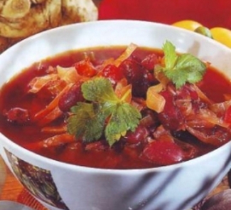 Рецепт Суп томатный с чесночным хлебом