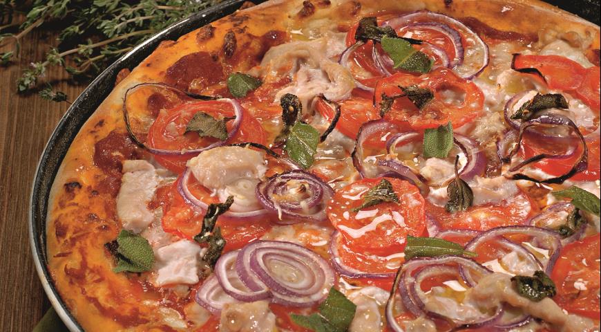 Рецепт Пицца с индейкой и шалфеем