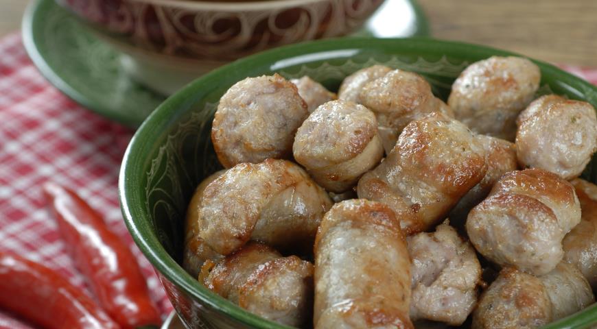 Рецепт Свиные колбаски с пряными перцами