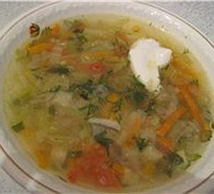 Легкий овощной суп с китайской капустой