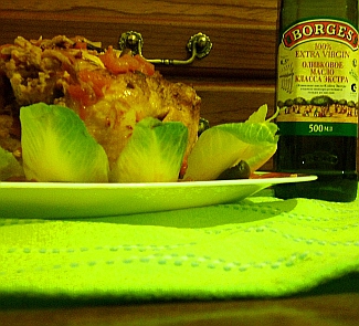 Рецепт Цыпленок с помидорами и маслинами