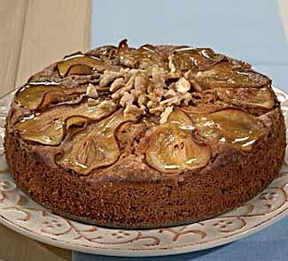 Рецепт Грушевый пирог с грецкими орехами