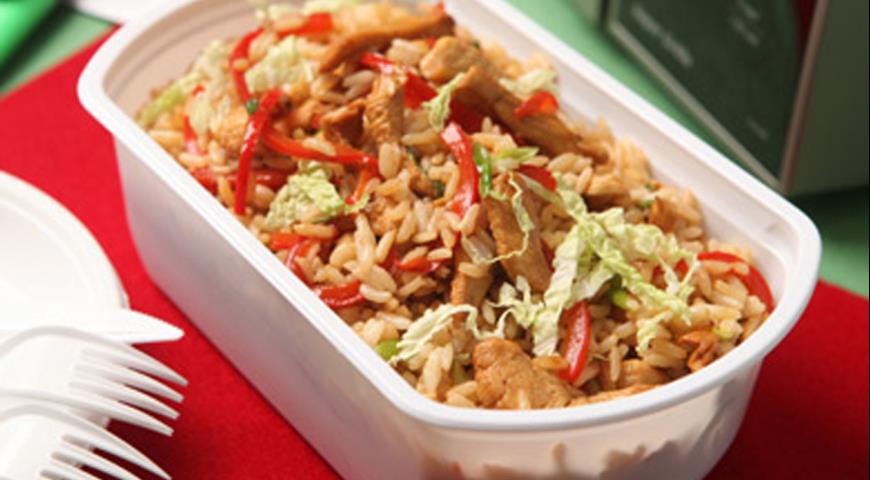 Рецепт Жареный рис с курицей по-китайски