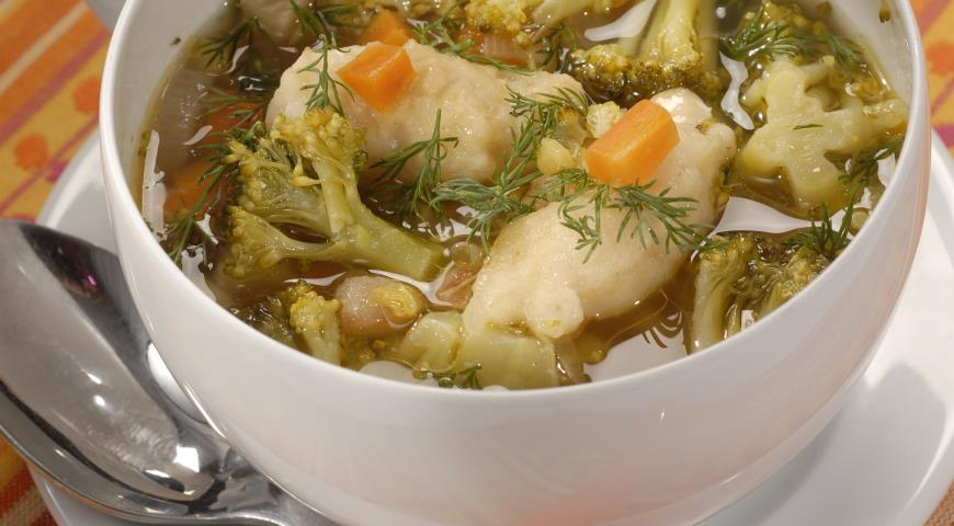 Рецепт Овощной суп с клецками