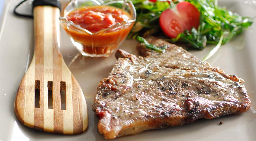 Рецепт Т-бон стейк с соусом барбекю