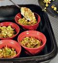 Фото приготовления рецепта: Запеканки-клафути с овощами и беконом, шаг №4