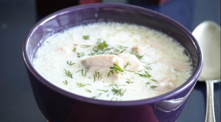 Рецепт Крем-суп с антоновкой и лососем