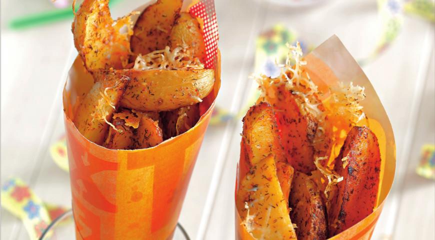 Рецепт Картофельные ломтики с паприкой и сыром