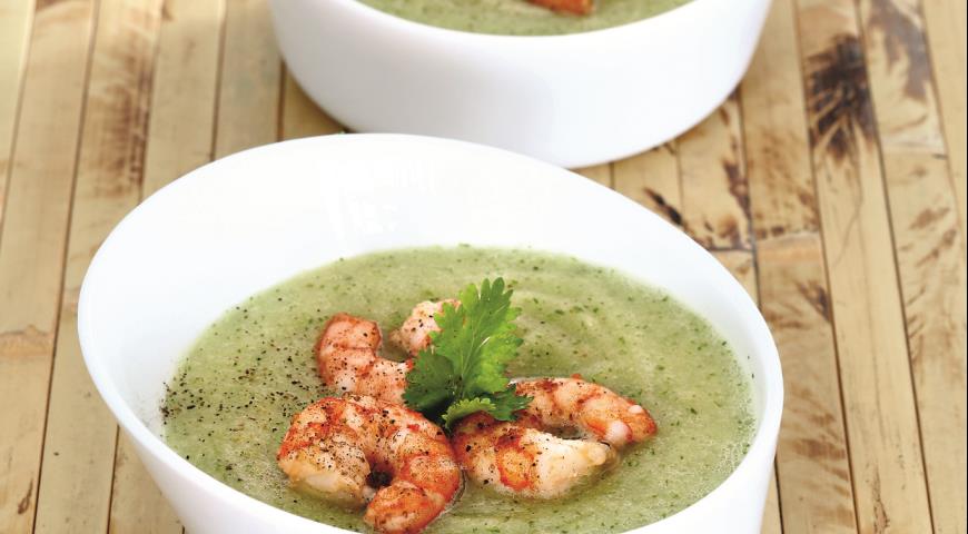 #64 Fruit soup with prawns 