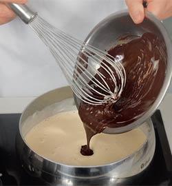 Фото приготовления рецепта: Шоколадное и ванильное сливочное мороженое, шаг №4