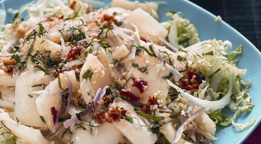 Рецепт Тайский салат из кальмаров