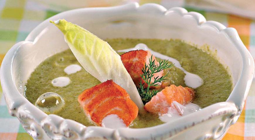 Рецепт Суп из латука с лососем