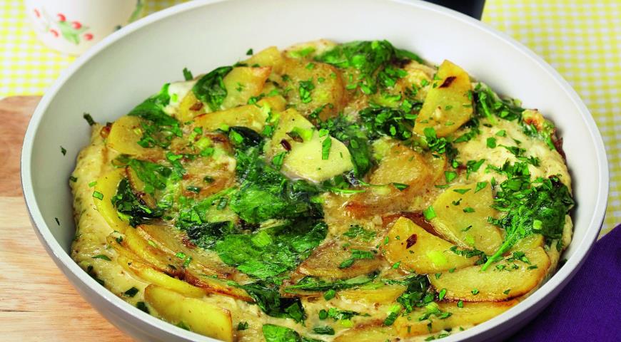 Рецепт Яичница с картошкой