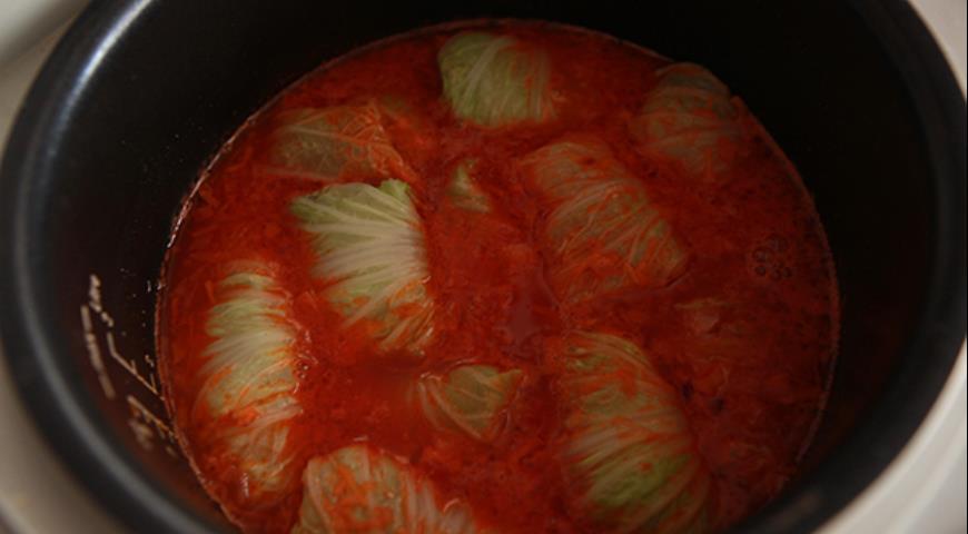 Грибные голубцы с булгуром приготовить в томатном соусе