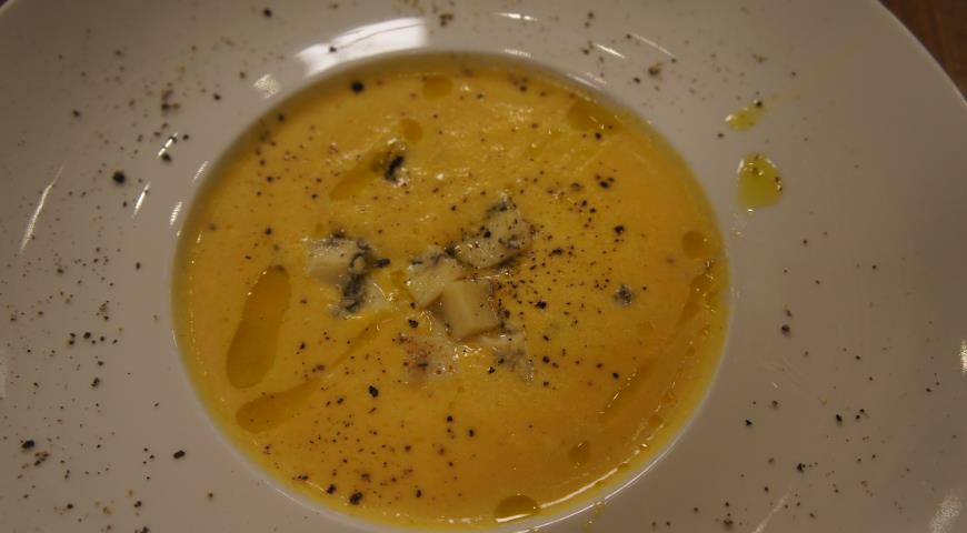 Рецепт Суп-пюре из тыквы с мягким сыром
