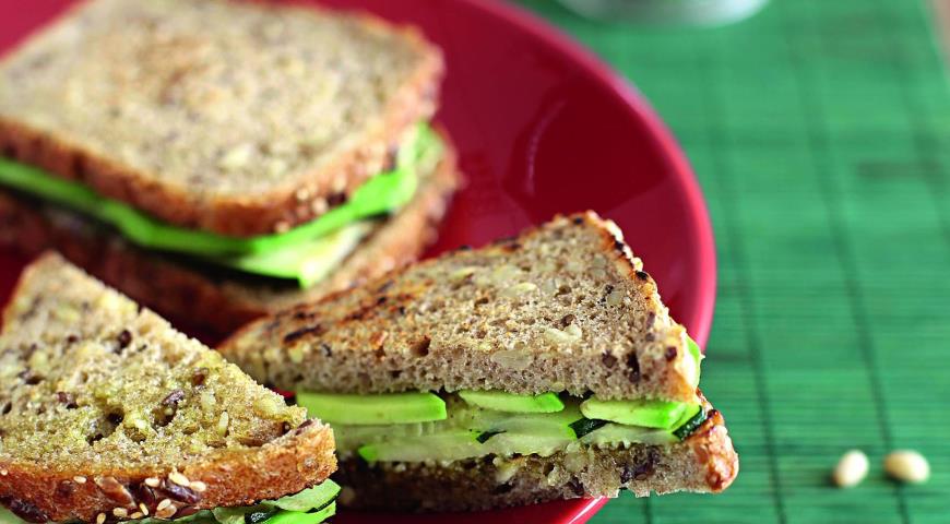 Рецепт Зеленый веганский сэндвич