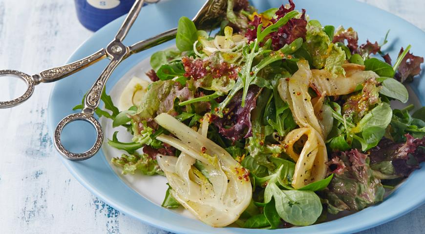 Рецепт Зеленый салат с фенхелем