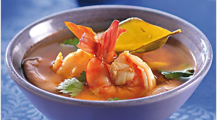 Острый кокосовый суп Том Ям в домашних условиях с креветками — пошаговый рецепт с фото