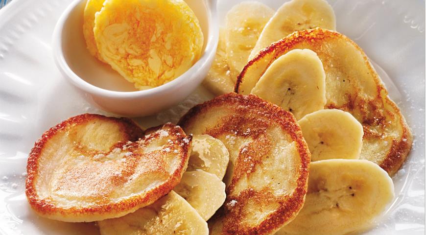 Рецепт Оладьи с бананами и медовым маслом