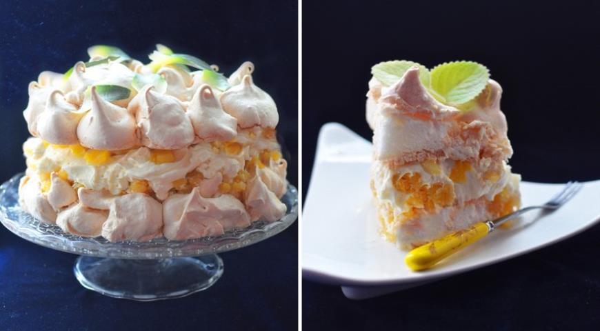 Рецепт Невесомый торт-безе «Пина Колада»