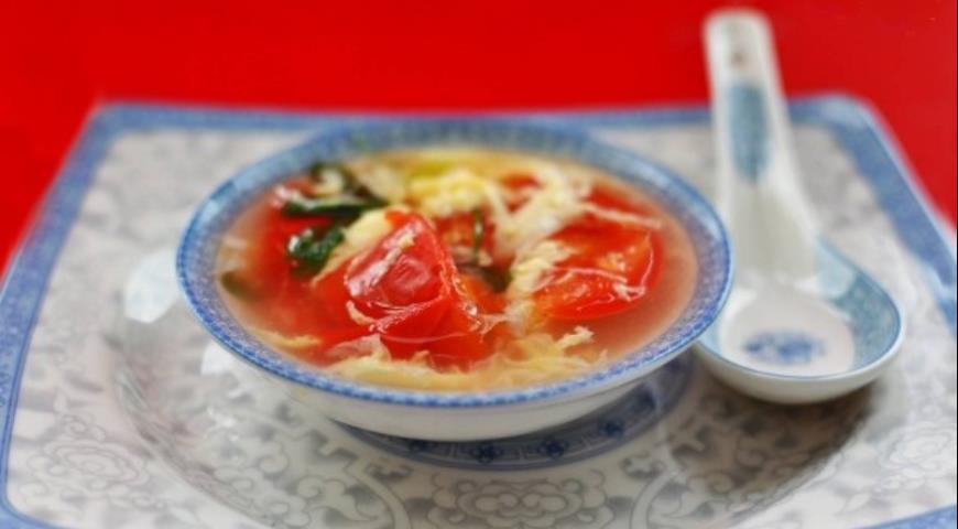 Рецепт Томатный суп с яйцом
