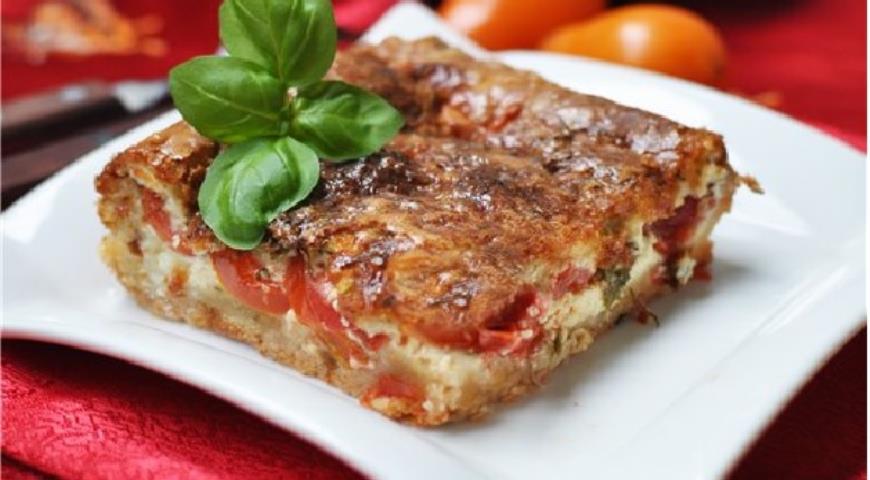 Сырный тарт с томатами