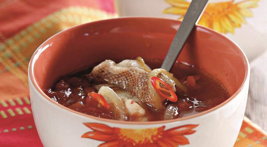 Рецепт Мексиканский суп из окуня