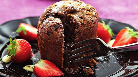 Шоколадный кекс с жидкой сердцевиной