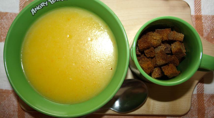 Рецепт Суп-пюре овощной с сухариками