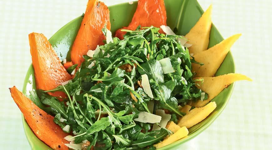 Рецепт Теплый салат из тыквы с полентой
