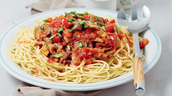 Блюда из спагетти с фото
