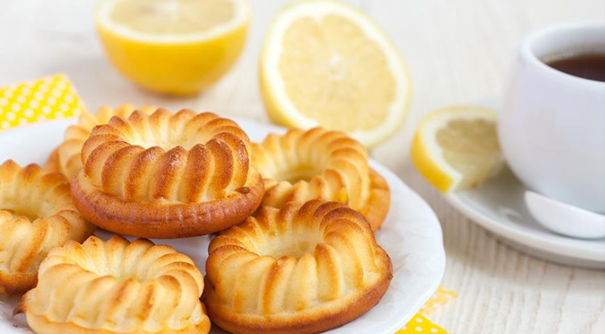 Рецепт Нежные творожные кексики с лимоном